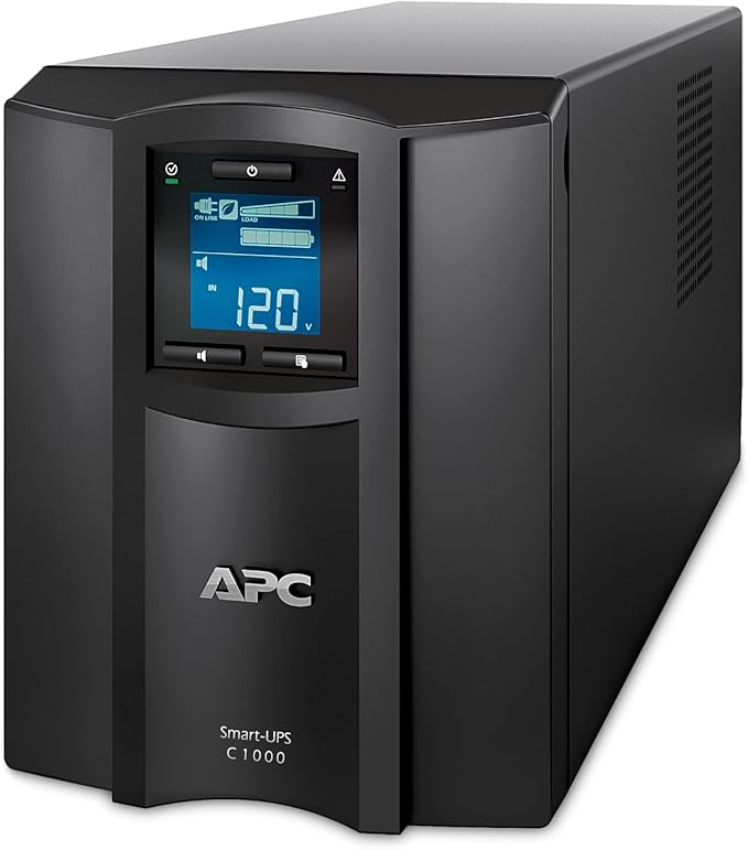 APC 1000VA Smart UPS with SmartConnect, SMC1000C Sinewave UPS Battery Backup, AVR, 120V, Line Interactive Uninterruptible Power Supply