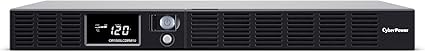 CyberPower OR1500LCDRM1U Smart App LCD UPS System, 1500VA/900W, 6 Outlets, AVR, 1U Rackmount