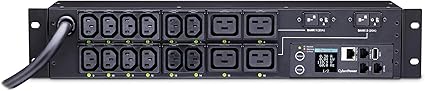 CyberPower PDU41008 Switched PDU, 200-240 V/30 A, 16 Outlets, 2U Rackmount